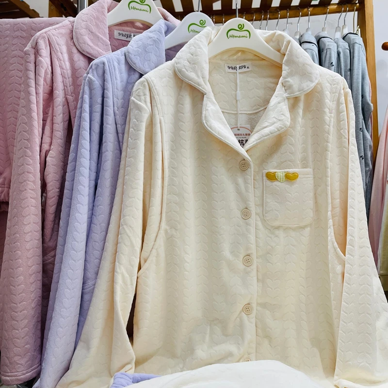 65秋冬孕妇睡衣加厚保暖珊瑚绒产后哺乳月子服喂奶家居柔软200斤