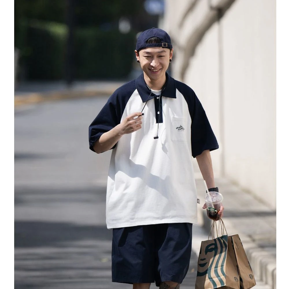 翻领短袖polo衫男女潮牌夏季t恤潮流新款百搭体恤上衣 MT25108