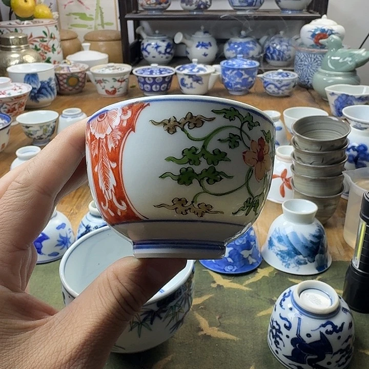 我**肖青花瓷器杯子茶具