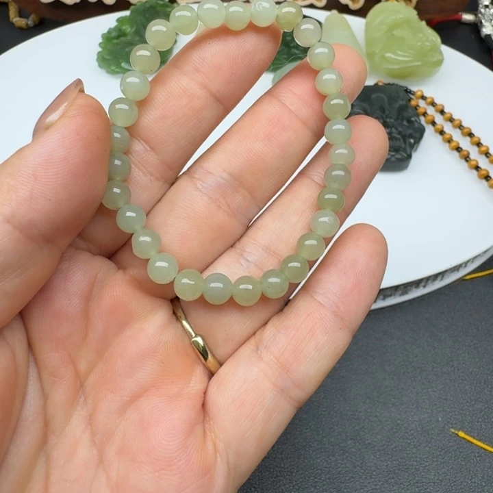 手链未镶嵌和田玉（糖玉）