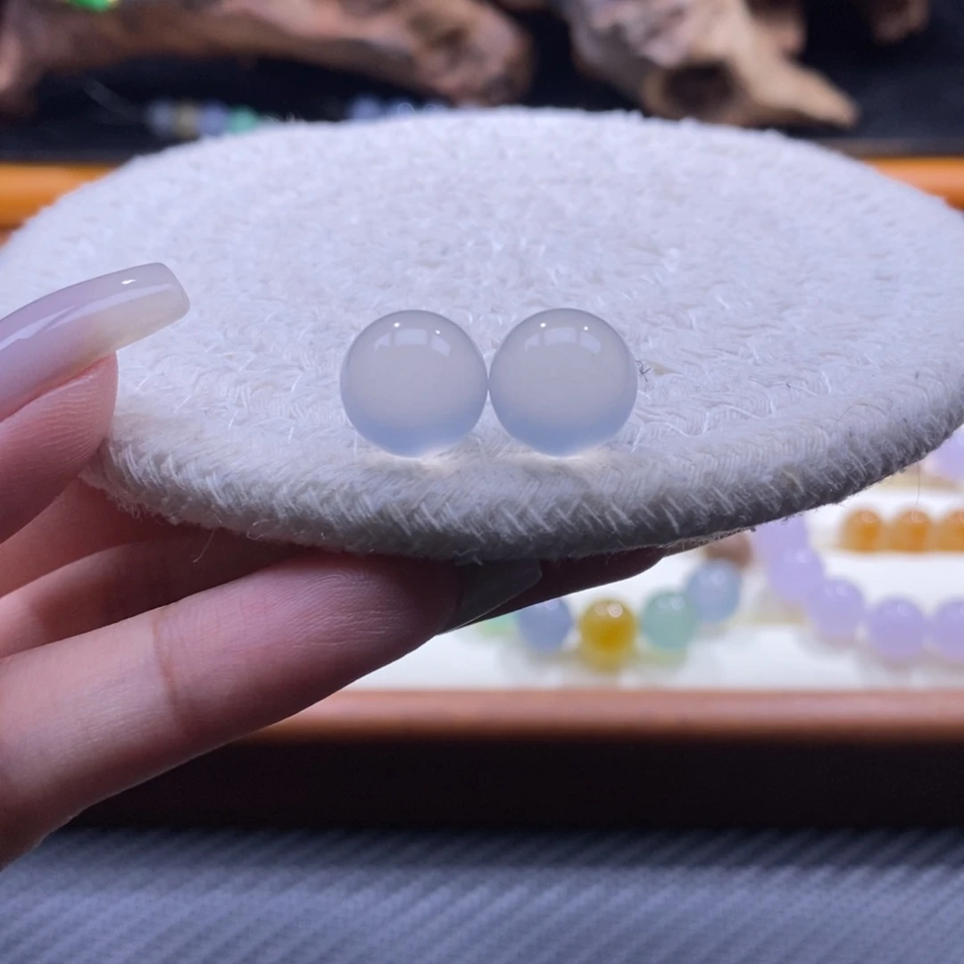 翡翠未镶嵌颈饰高冰白月光卡12