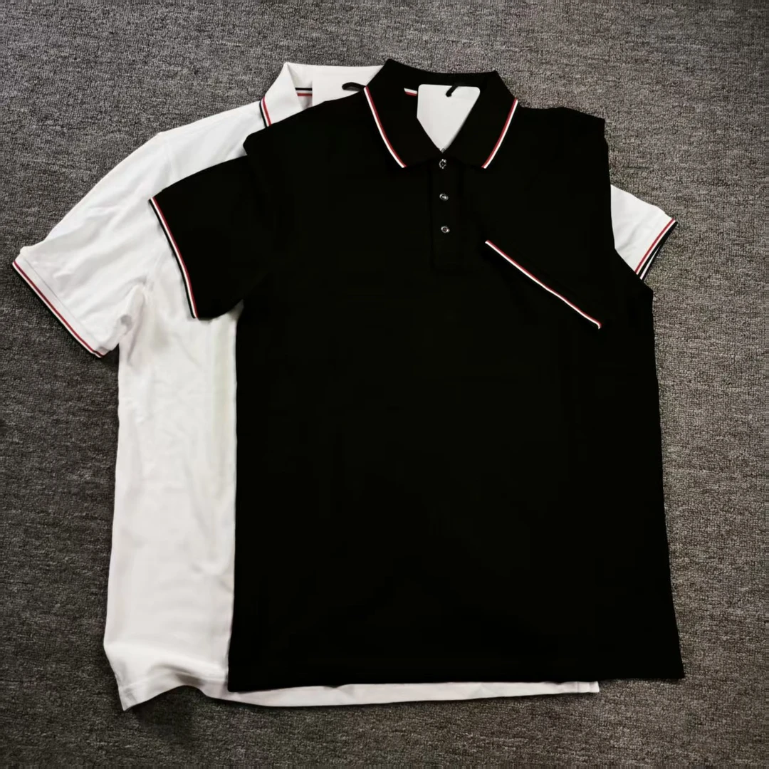 夏季男士蒙老板喜欢的条纹领边POLO衫