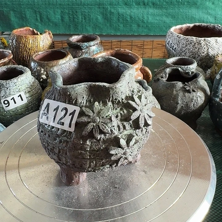 内口5高10粗陶手工