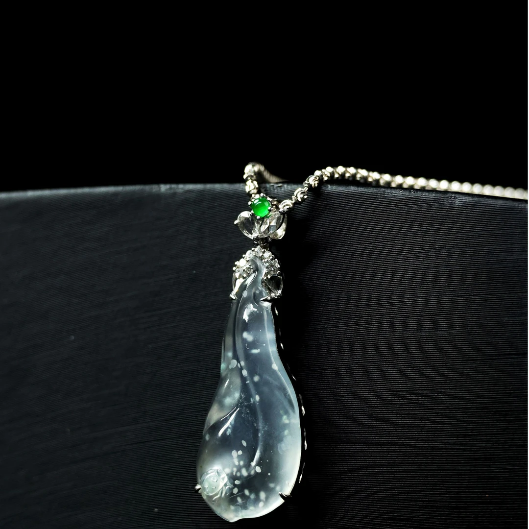 【金蛇衔财】葉子翡翠|天然缅甸A货翡翠叶子