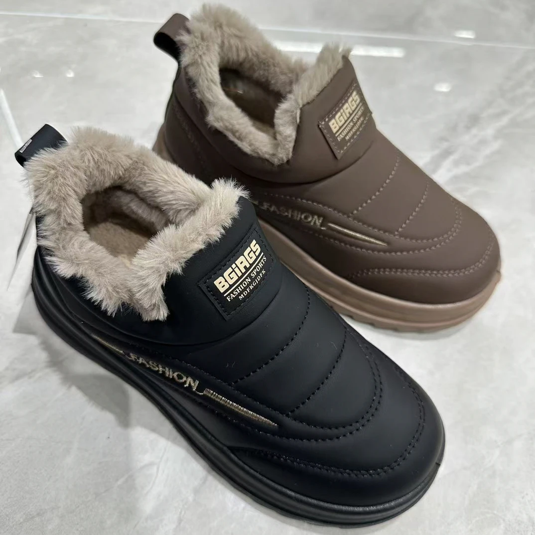 休闲风棉靴 雪地靴冬季加厚防滑 防风 防水