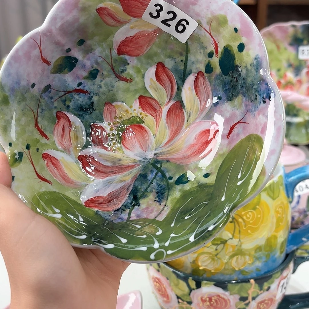 景德镇手绘高温釉下彩陶瓷茶具