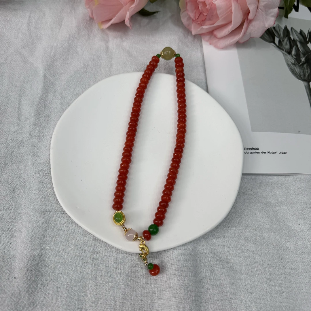 高定珠宝红翡项链HF1112S098