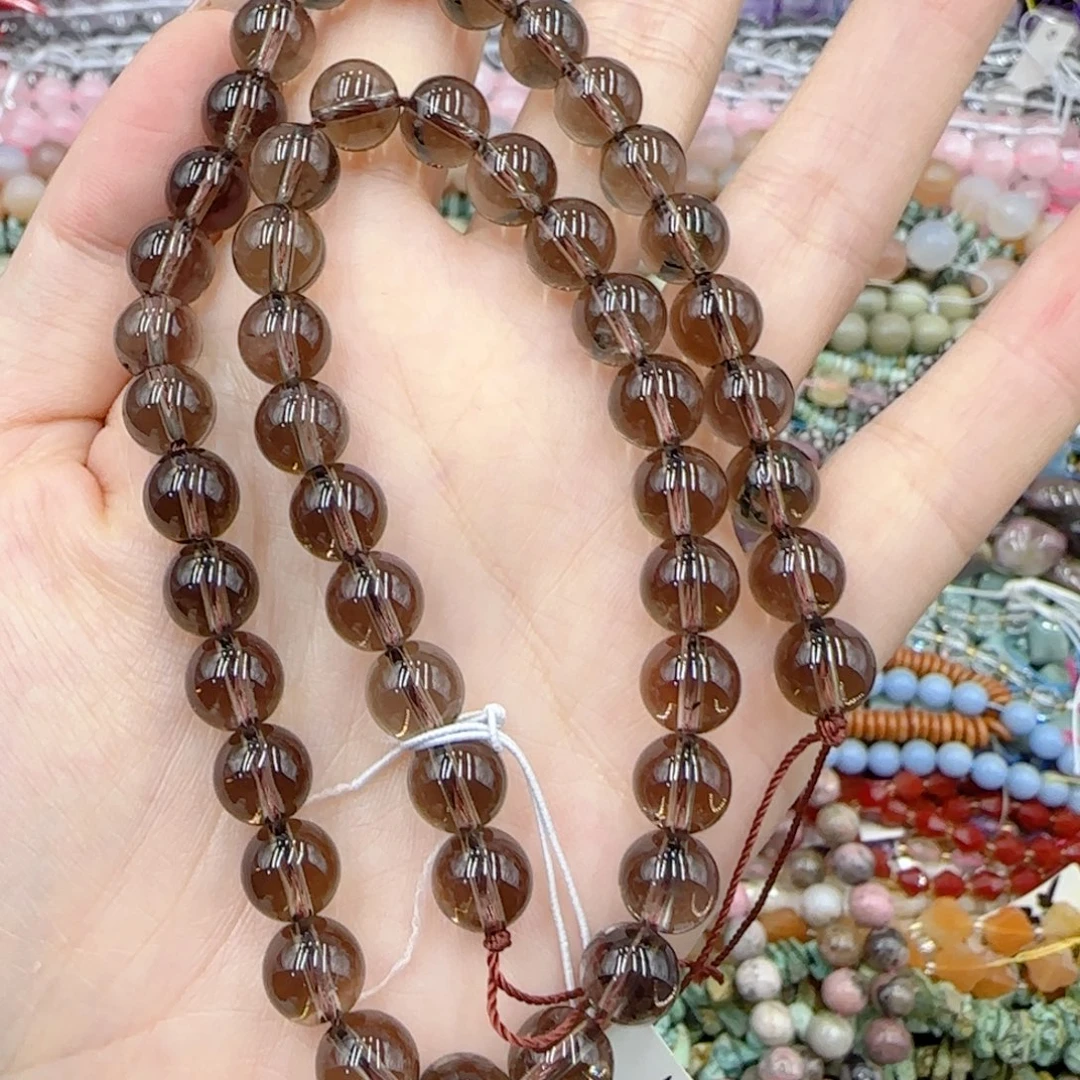 玛瑙/玉髓未镶嵌珠宝半成品净体茶晶一条卡8