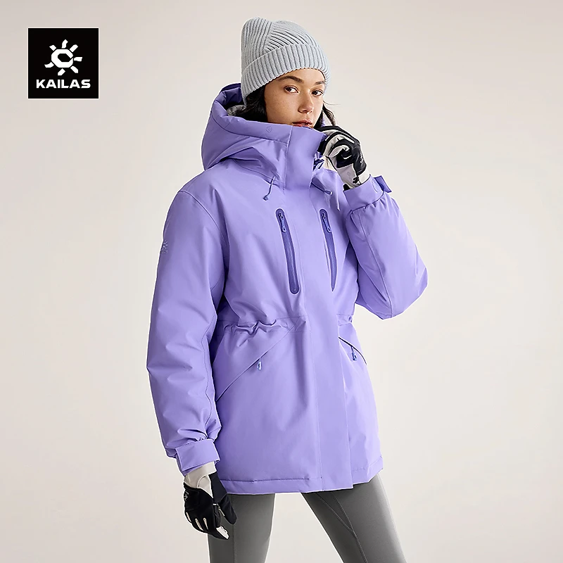 KAILAS凯乐石多洛米蒂硬壳羽绒服高蓬鹅绒防风防水外套户外滑雪女
