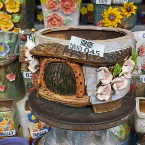 【闪购商品】红陶粗陶材质多肉花盆045