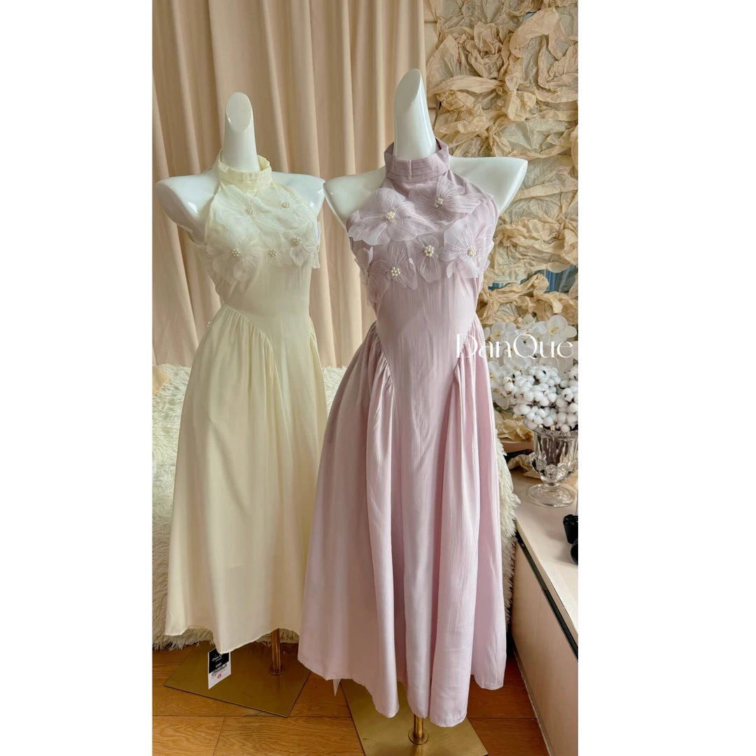 连衣裙夏季新款显瘦气质法式小众仙气长裙设A字裙夏款裙子