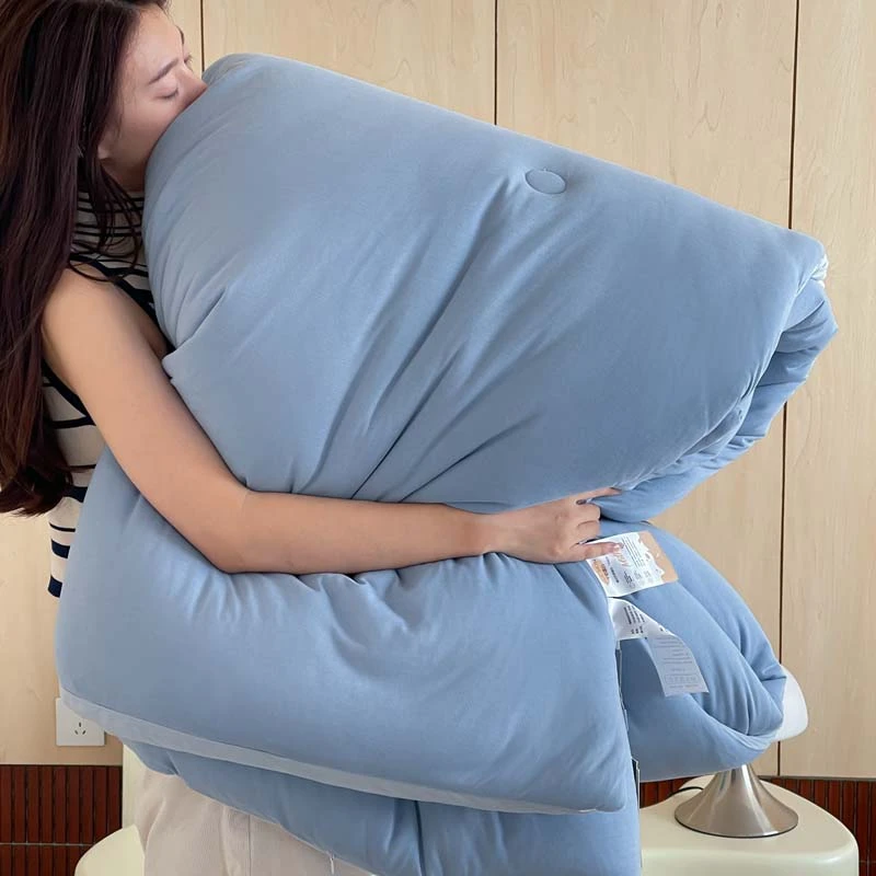 【深睡控温被】A类母婴级糯糯鸭超柔针织棉奶盖被加厚冬被抗菌防寒