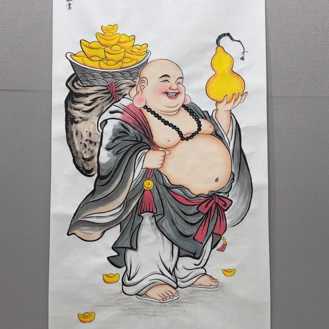 国画精品竖幅四尺人物图贾敏