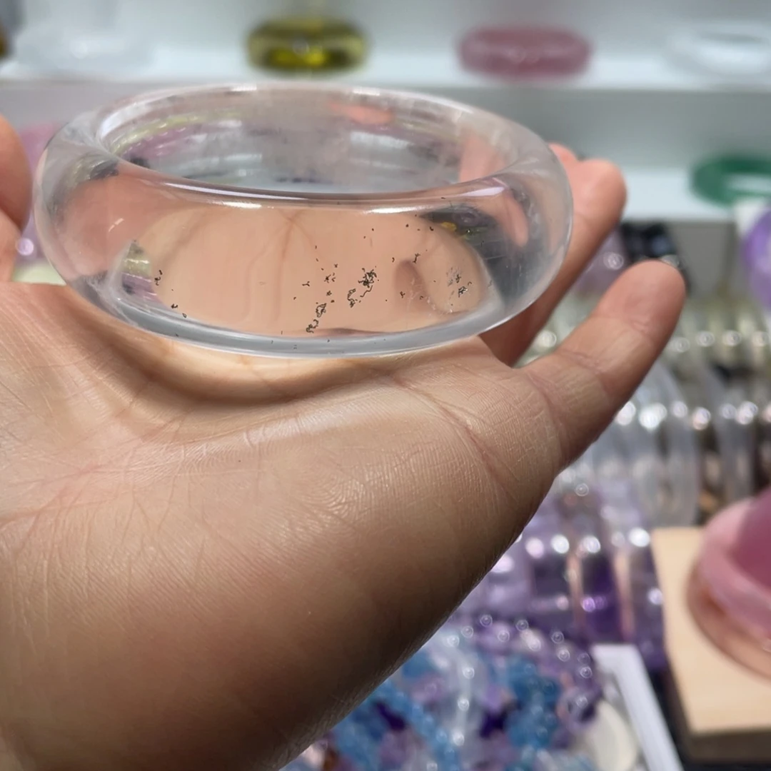 水晶手镯56.7圈口13号未镶嵌