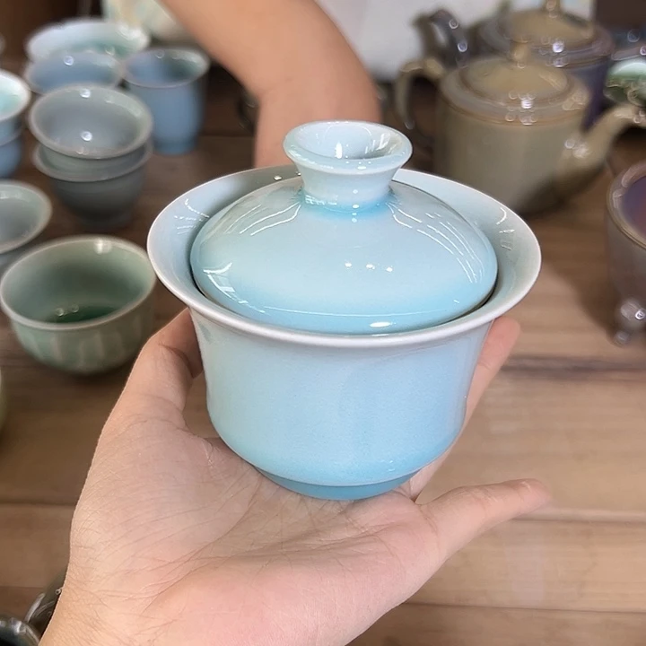 龙泉云间青瓷小米茶器
