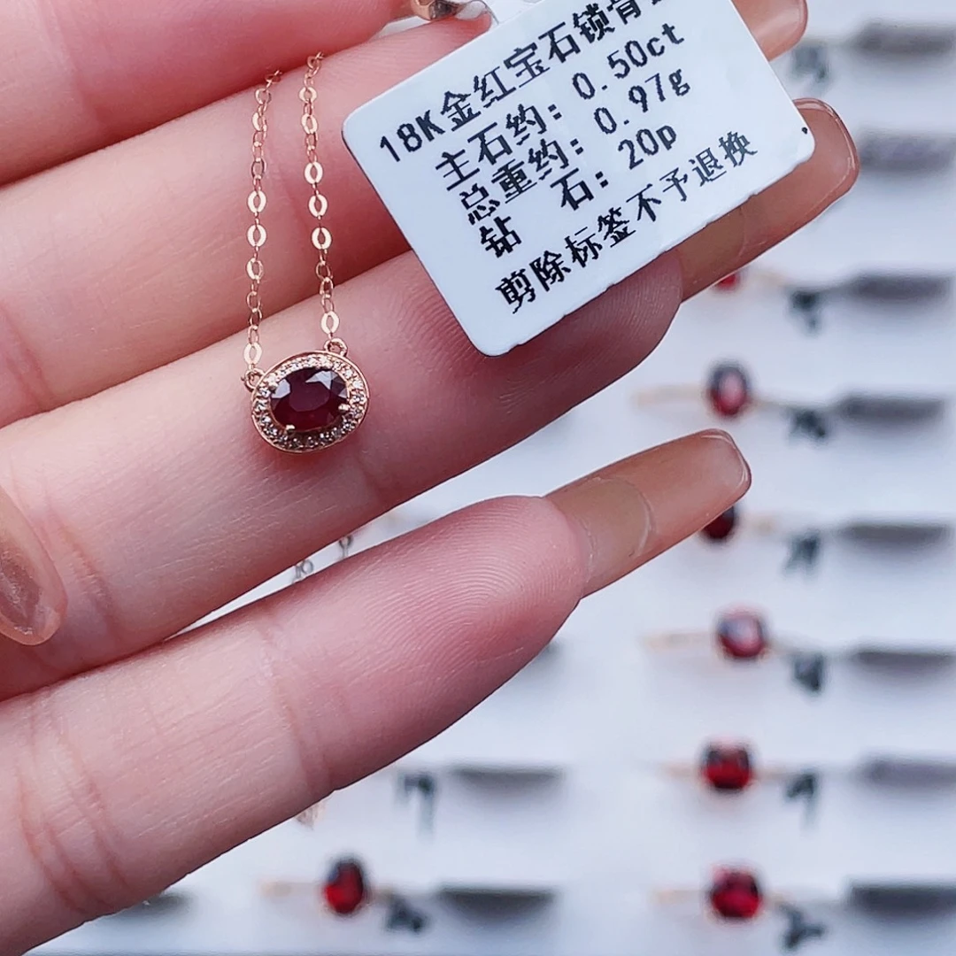 套链红宝石18K金镶嵌