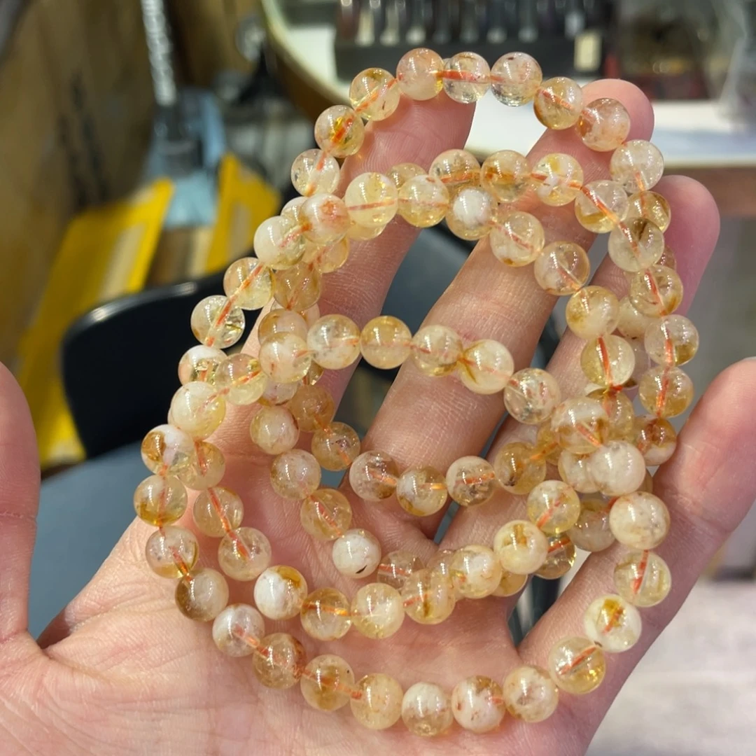 水晶未镶嵌手链黄水晶