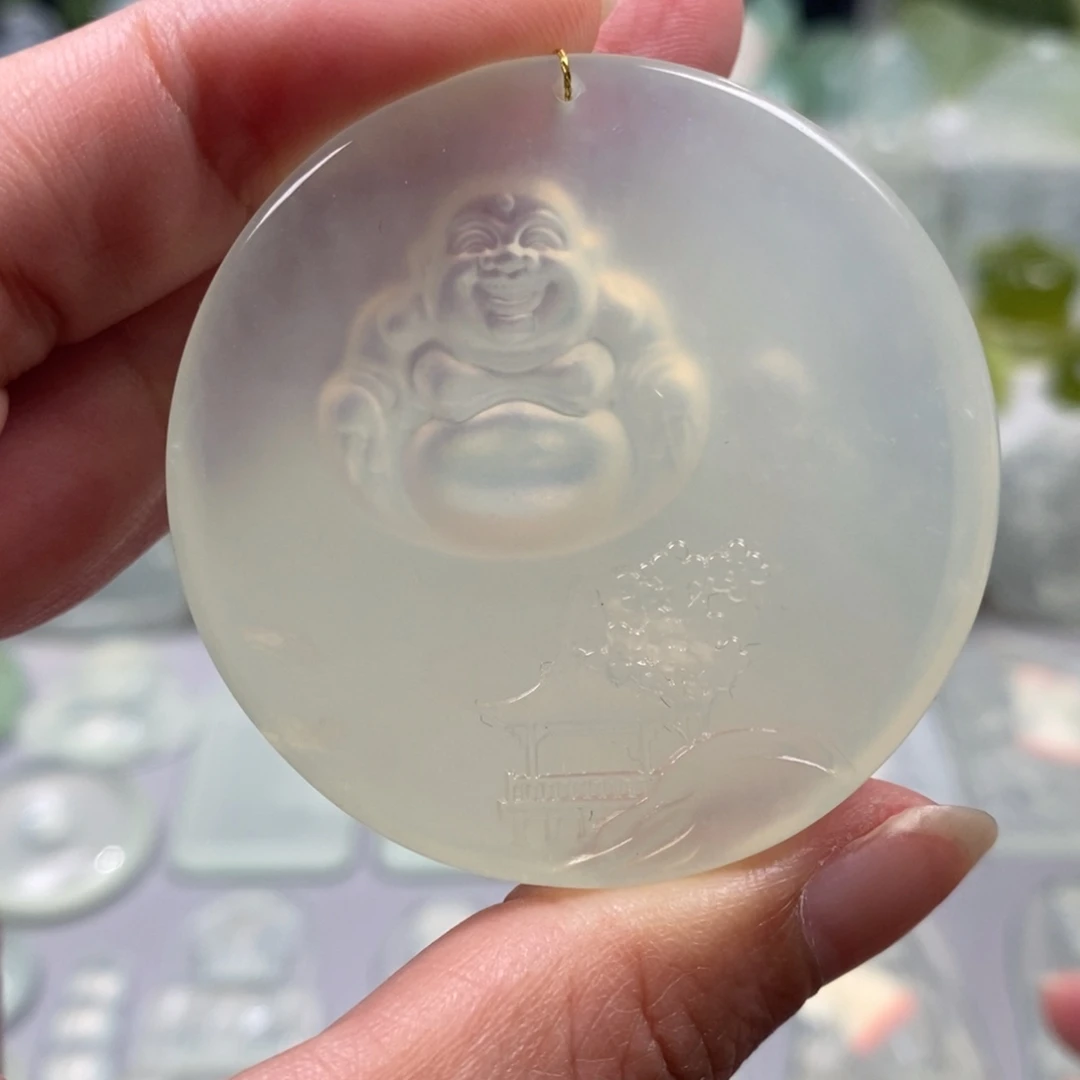 蛇纹石玉未镶嵌颈饰