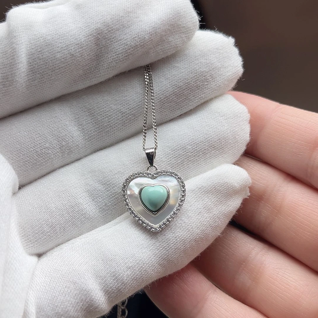 绿松石珠宝奇石银S925镶嵌