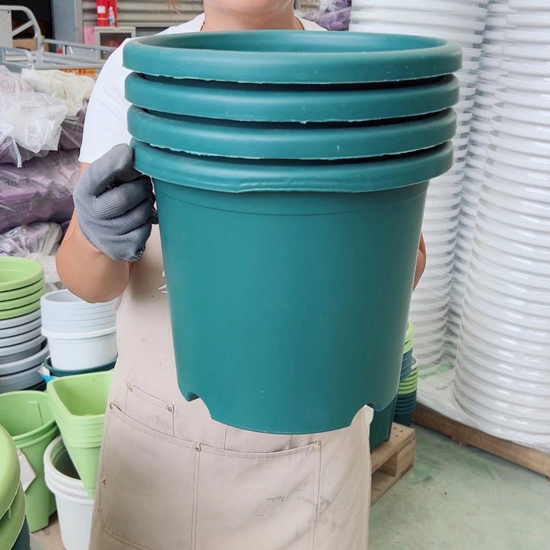 瑕疵四季盆5#墨绿色6个无托