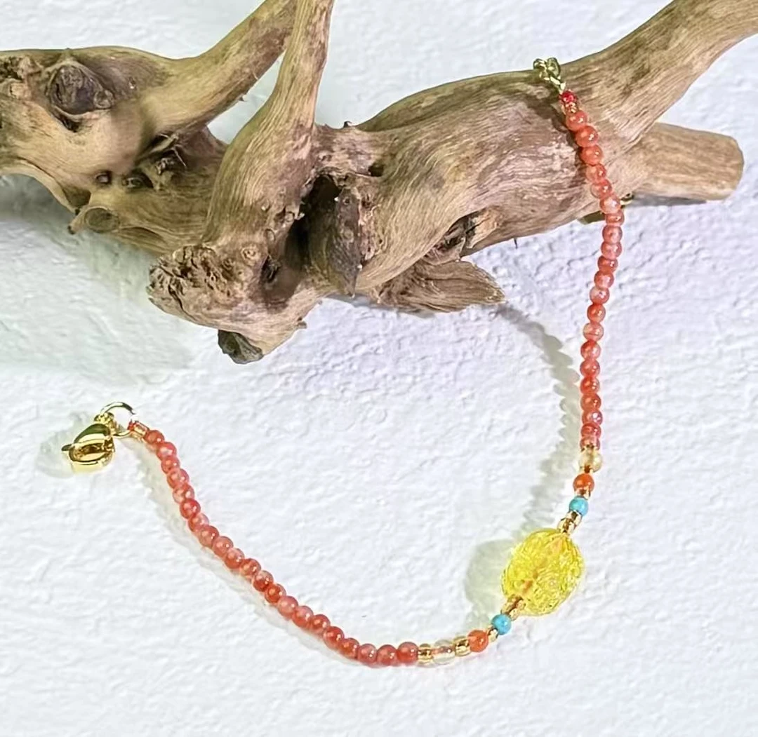 新年开门红-南红手链-蜜蜡貔貅