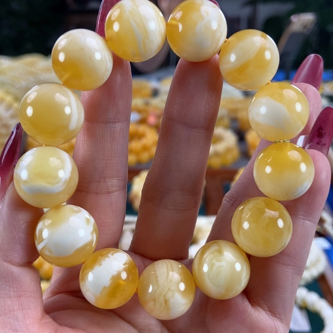 琥珀未镶嵌珠宝奇石16圆珠31.9