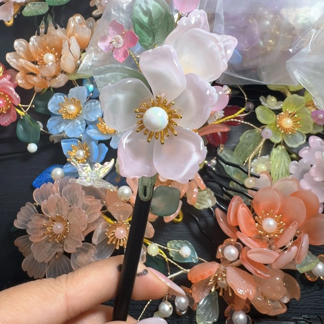 铁合金仿水晶古风琉璃发簪闪购