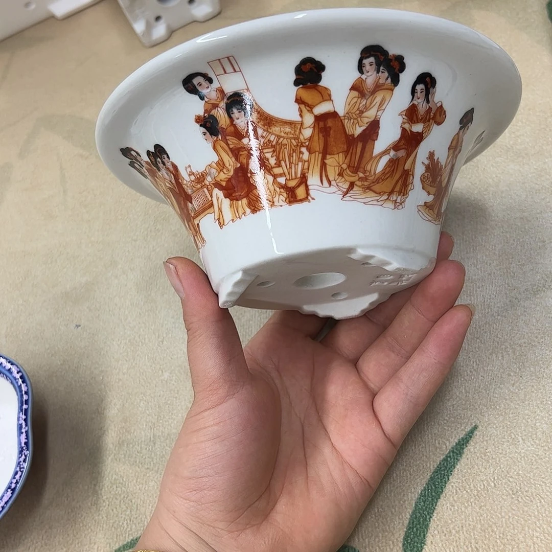 紫砂花盆889号瑕疵16.5/7cn