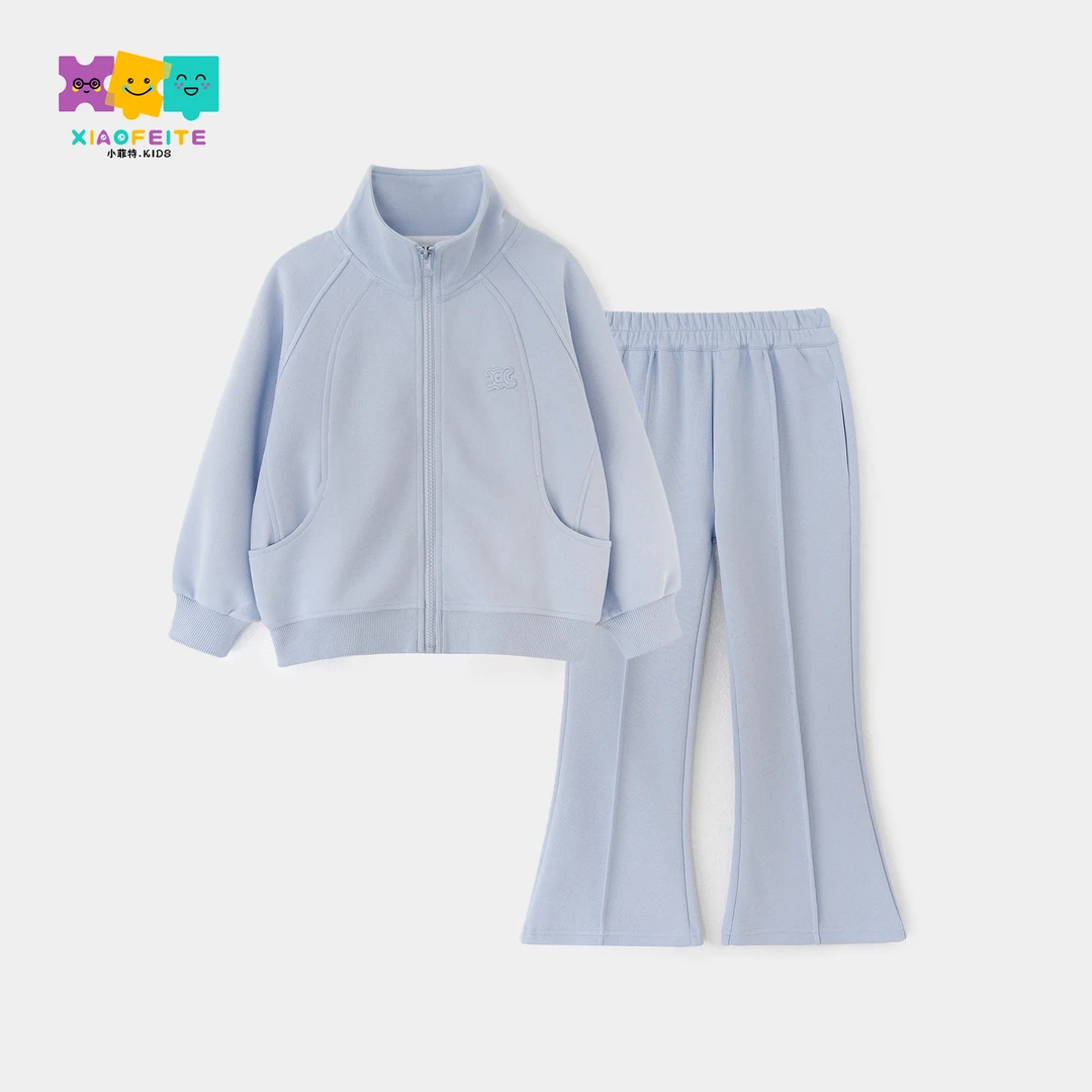 小菲特运动休闲套装女童春款中大童儿童时尚立领两件套YNTC50414