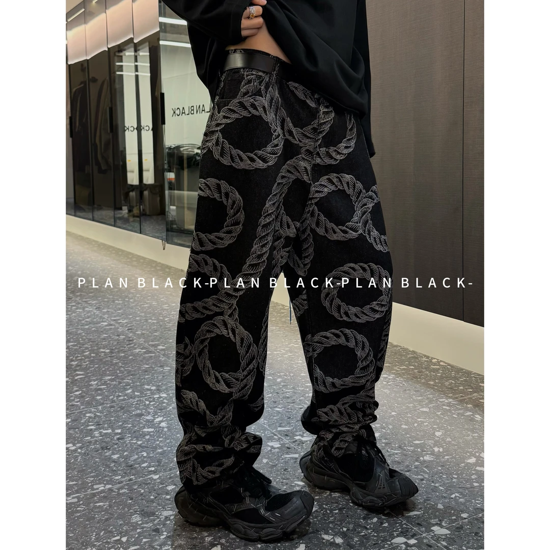 RICH陈发财【绳结/牛仔裤】时装秀！有品穿搭设计款男牛仔长裤8135