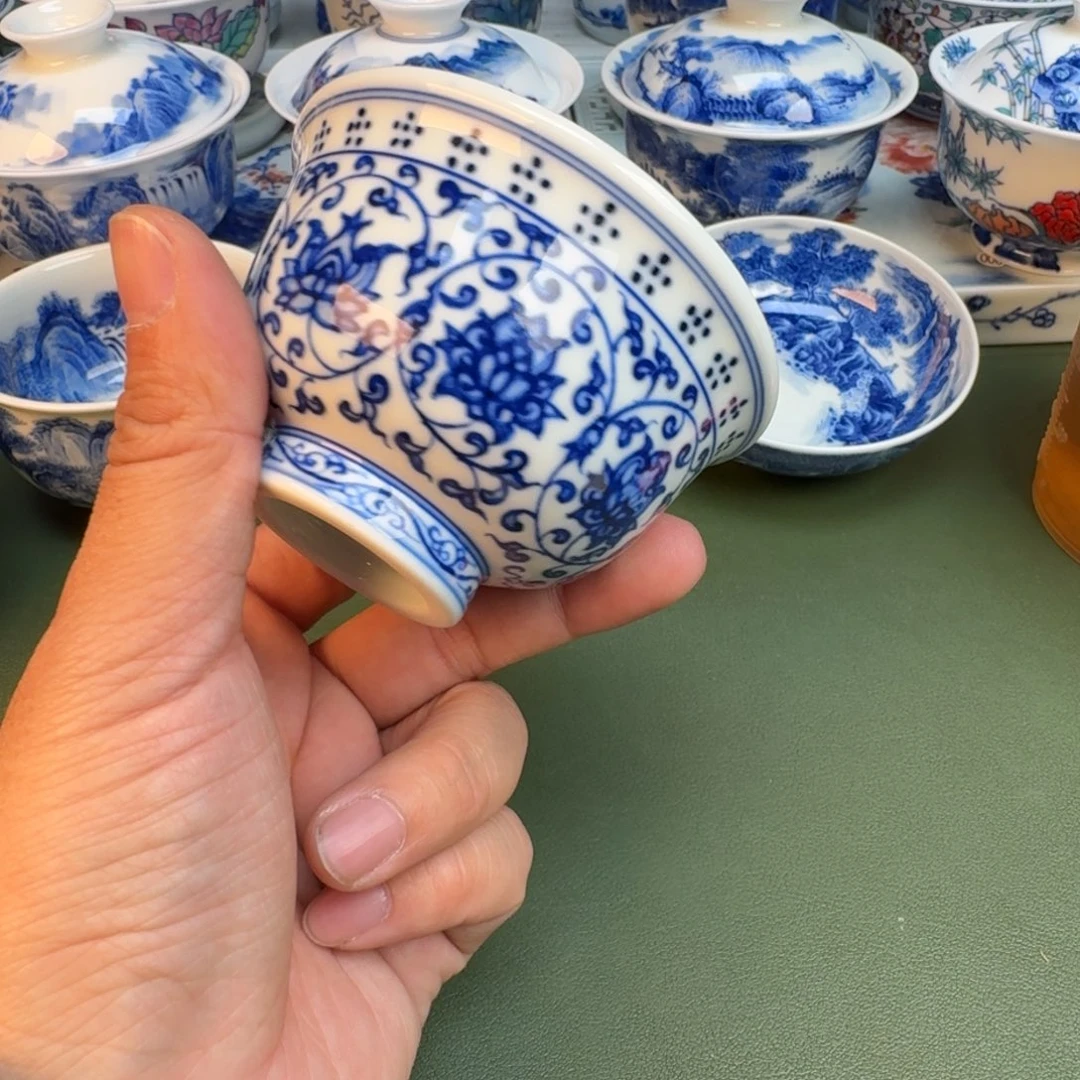 陶纯手工纯手绘茶具石头381