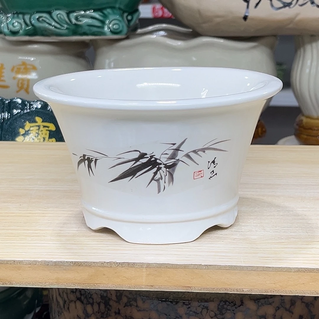 陶瓷绿植多肉微瑕花盆口径15*9
