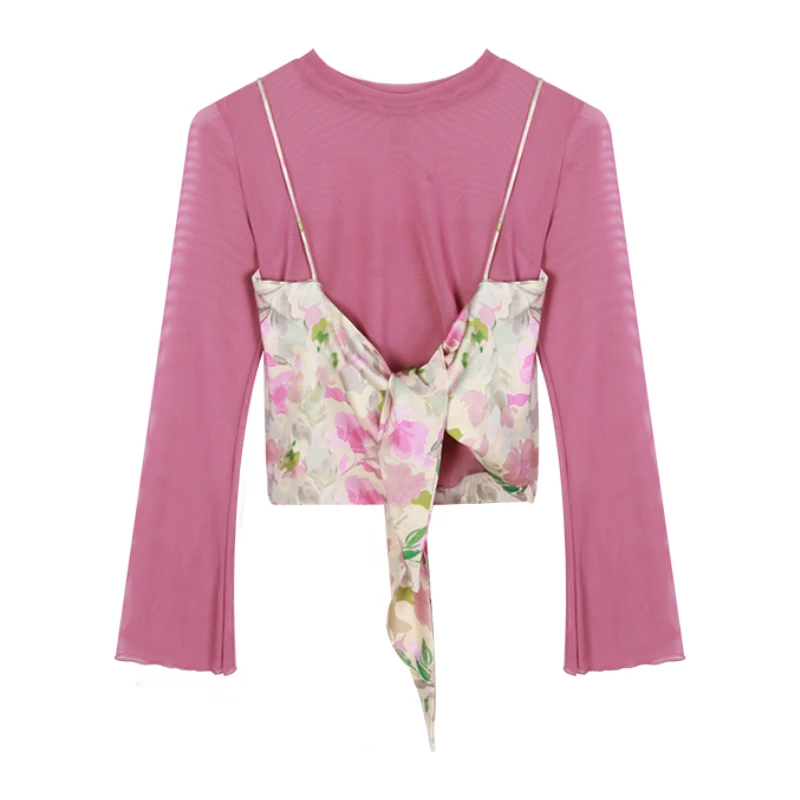 【千寻严选】春季百搭小众短款修身显瘦通勤减龄上衣套装C5SY7268A