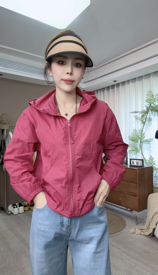 短款2025新款连帽防晒衣女夏季小个子运动外套休闲防晒服