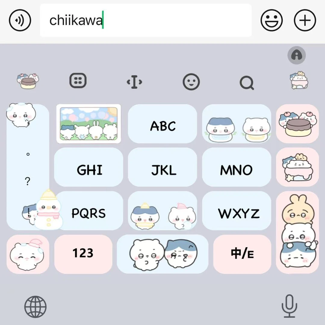 【chiikawa】百度输入法苹果安卓打字键盘皮肤办公配件美化包