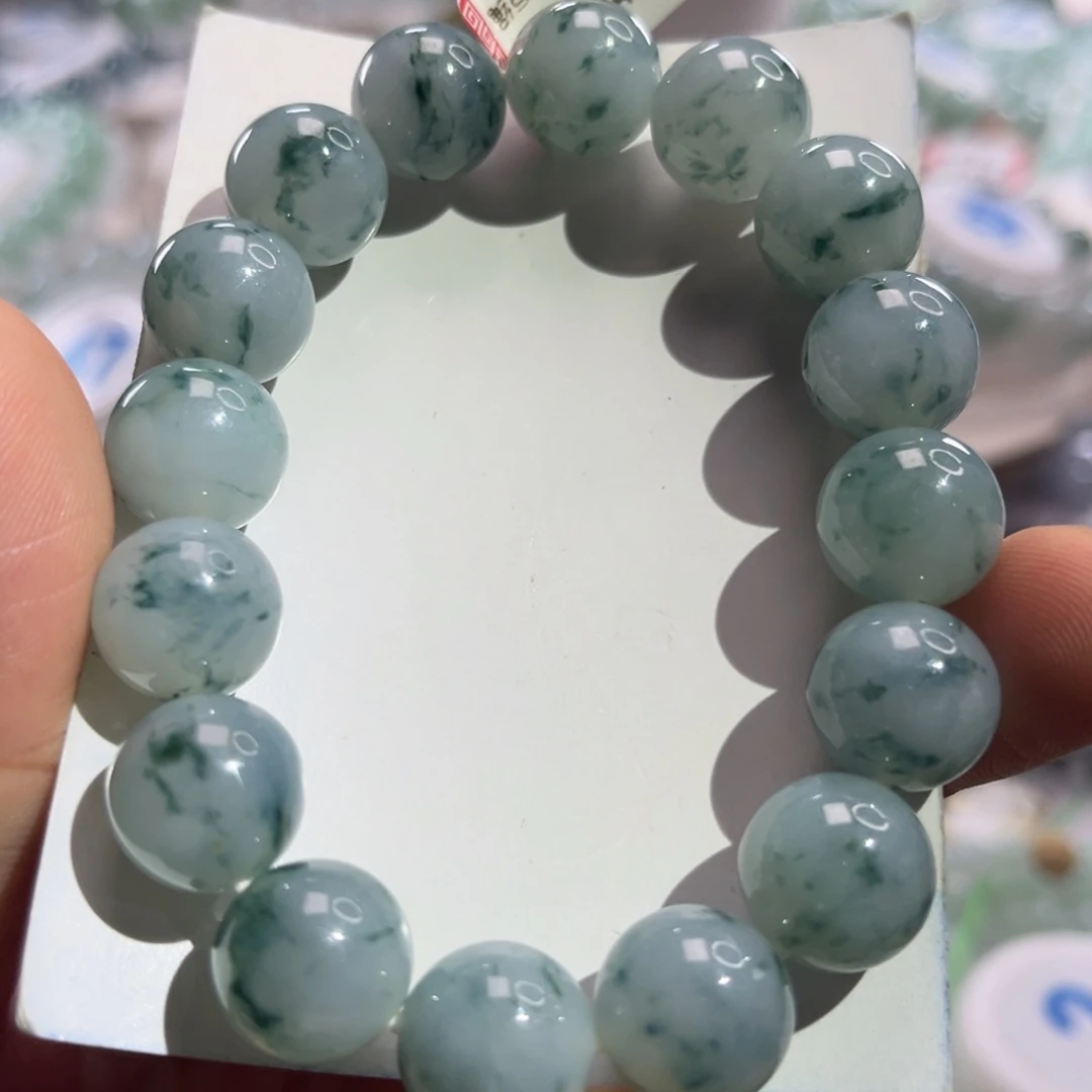翡翠未镶嵌手链手串13