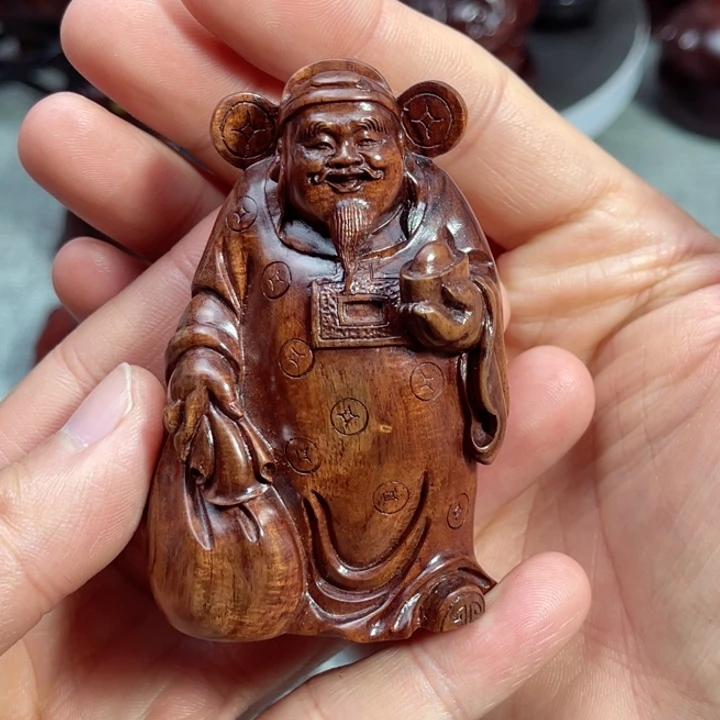把件黄花梨/降香黄檀财神