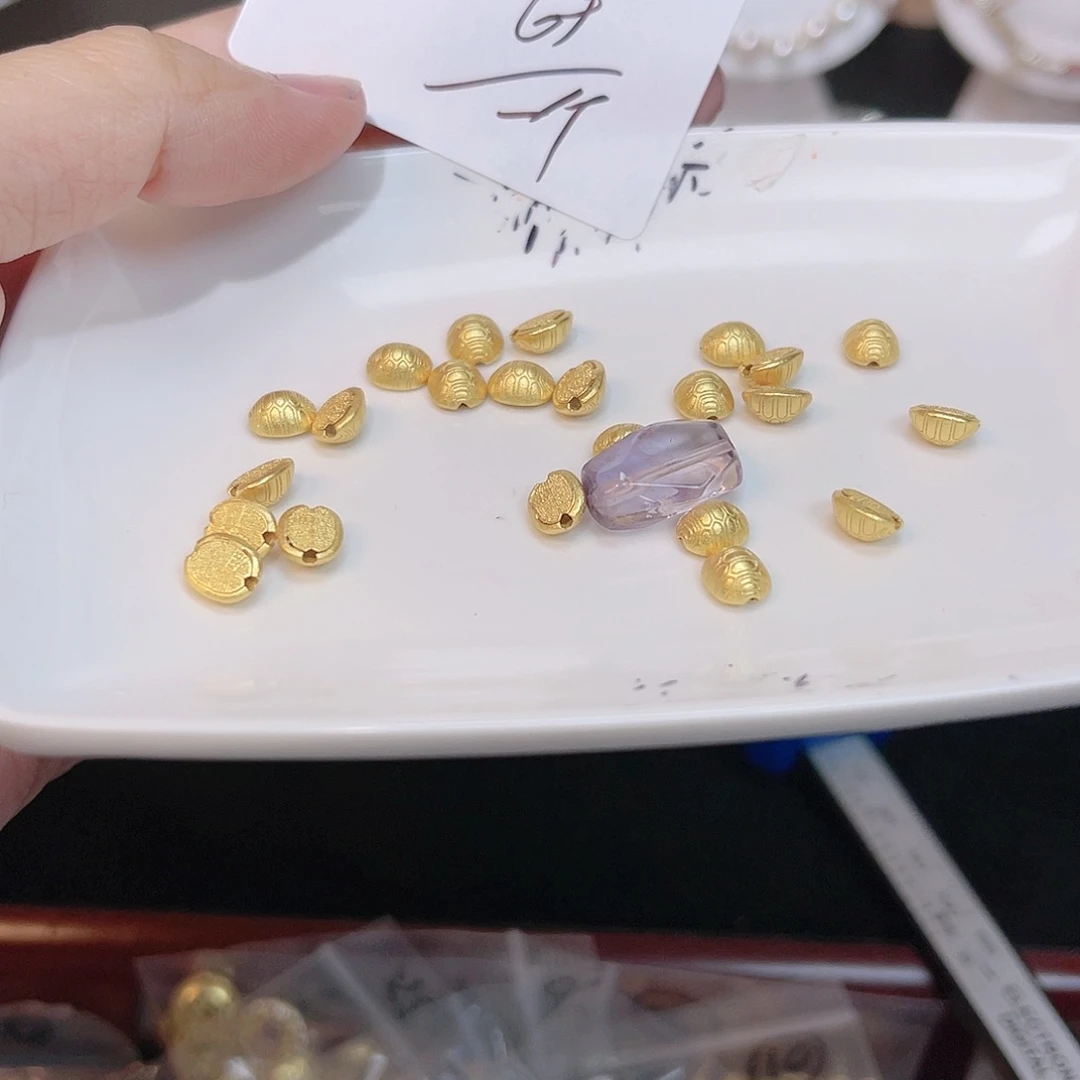 紫晶珠宝半成品银S925镀金镶嵌152