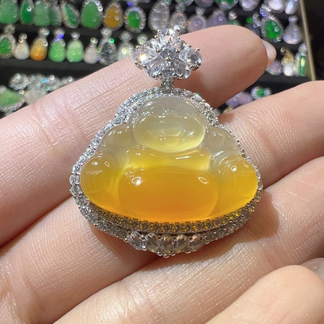 玛瑙/玉髓颈饰银S925镶嵌诚***。