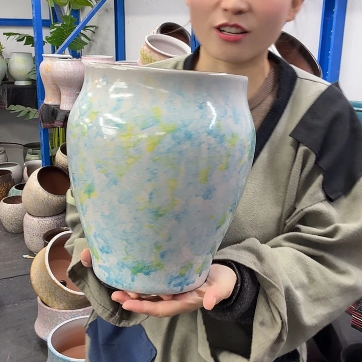 19×26 -粗陶花盆有孔-买买买