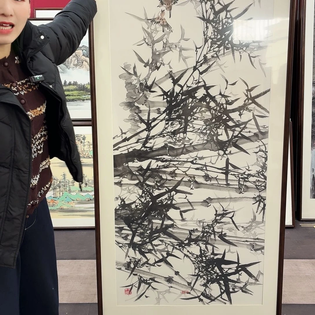 国画手绘作品210-80尺寸
