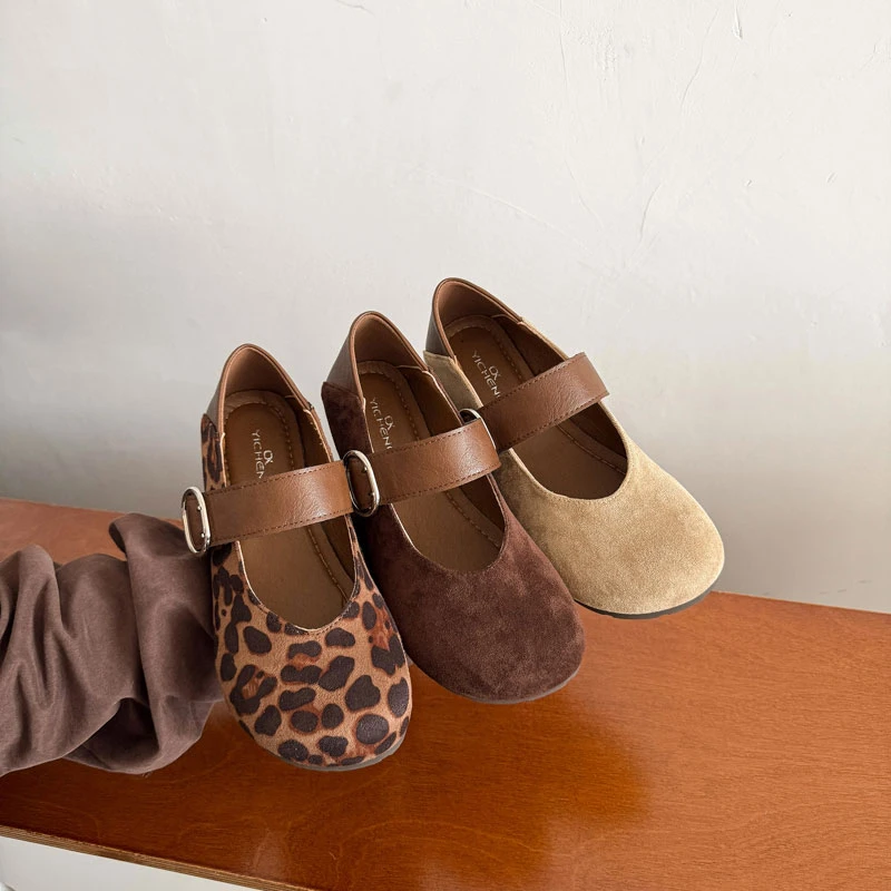 复古豹纹玛丽珍鞋女2025年秋季新款平底圆头百搭单鞋气质温柔鞋子