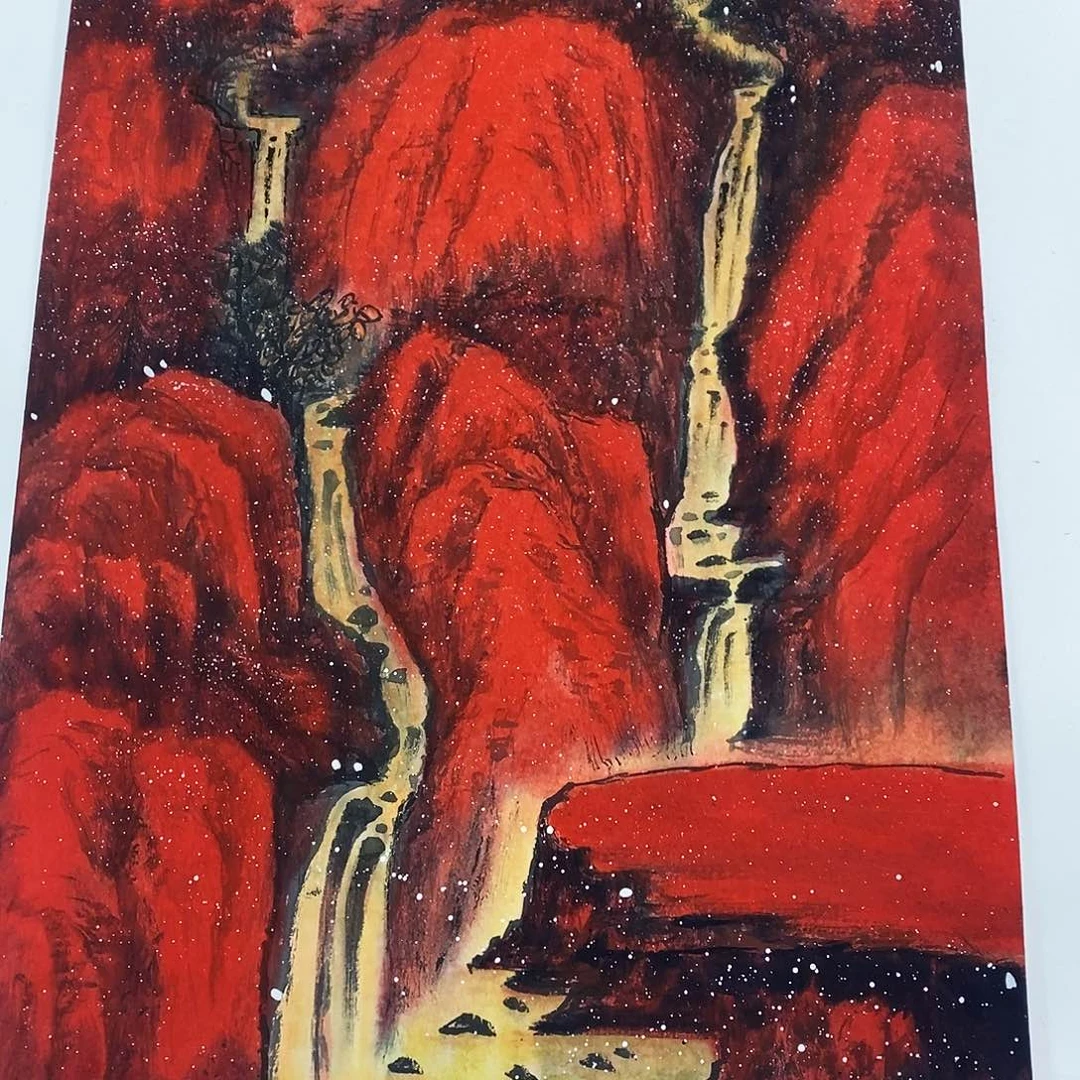 国画木****验后在家闲出无聊