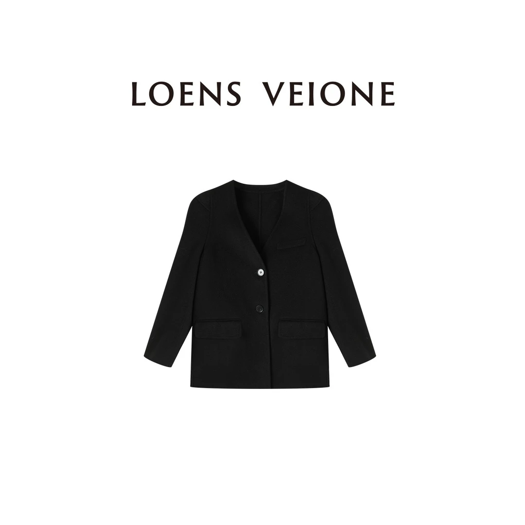 LOENS VEIONE/罗拉【绵羊毛+山羊绒】轻奢气质外套24CVDK0017N