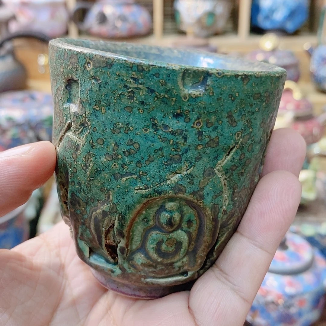 粗陶志野柴烧茶器