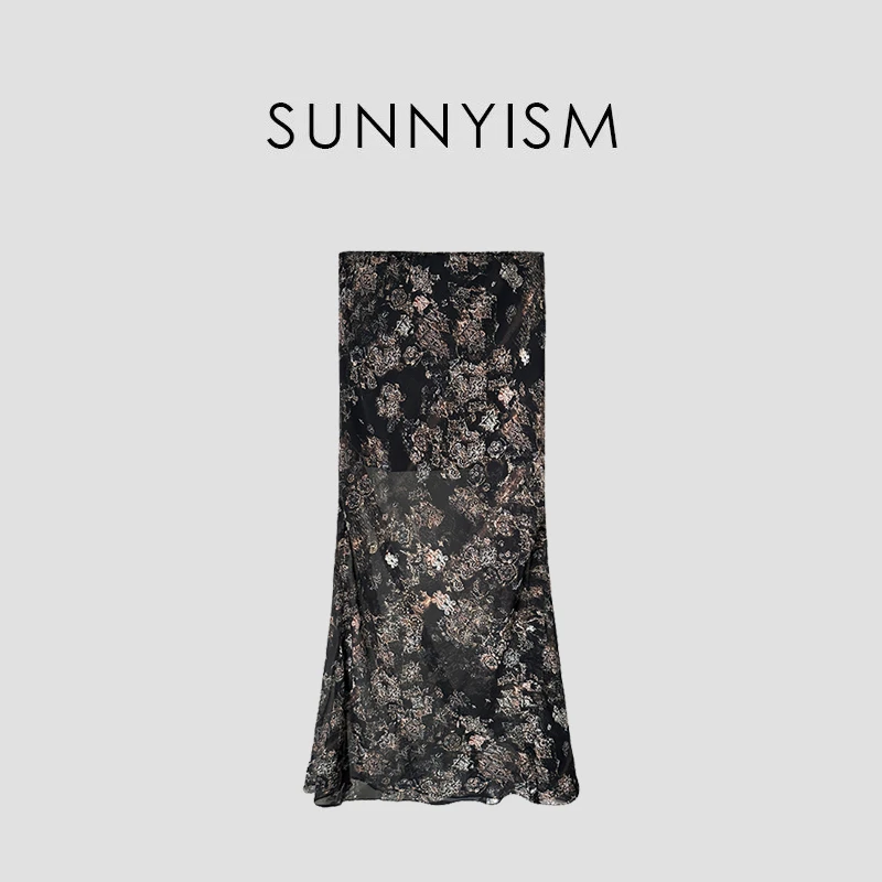 Sunnyism “美人鱼” 女神夏日的高阶灵魂的碎花半身裙 LY00818