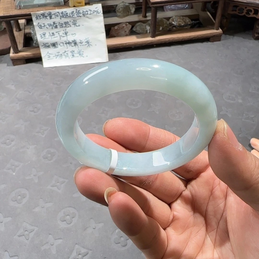 翡翠未镶嵌手镯51.5圈口