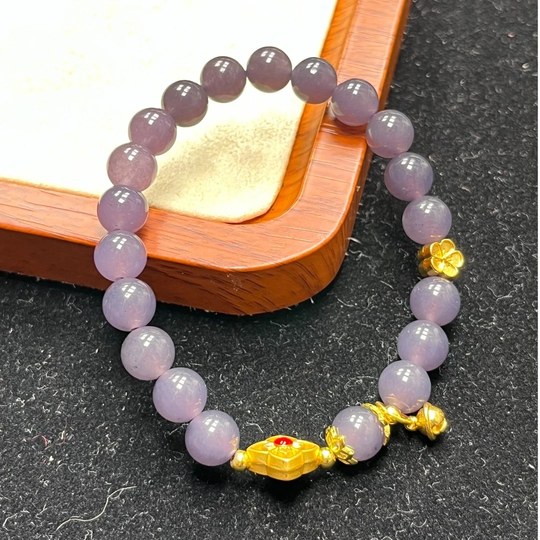 [停业清货]烟紫色四季平安设计款8m手串-062-多样性发一