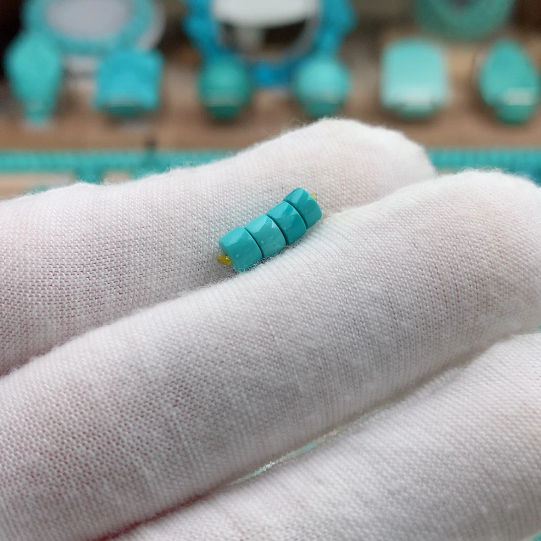 未镶嵌绿松石珠宝奇石4.4mm