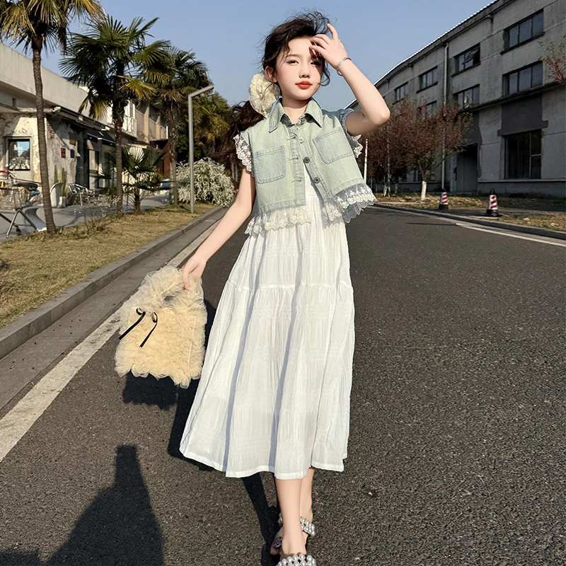 女童连衣裙夏季2025新款儿童独特洋气时髦女童装夏装